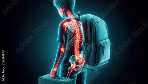 Examining backpack weight and posture effects on children's spine health infographic insights