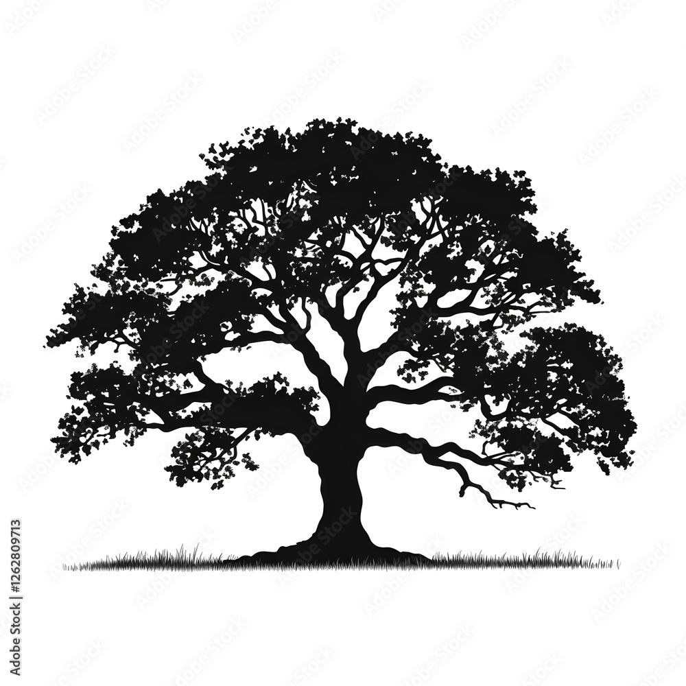 Fototapeta premium oak silhouette