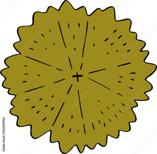 decoration hand drawn cartoon top view of tree illustration for landscape and architecture design.