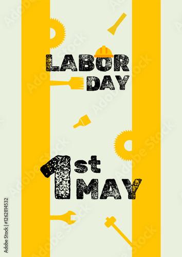 International Labor Day Poster – 1st May Vector Illustration photo