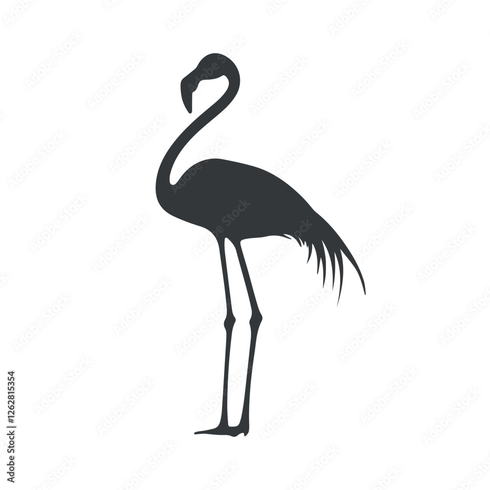 Fototapeta premium Flamingo silhouette vector illustration