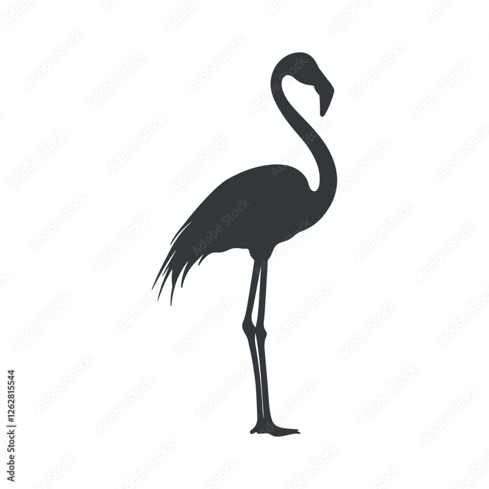 Fototapeta premium Flamingo silhouette vector illustration