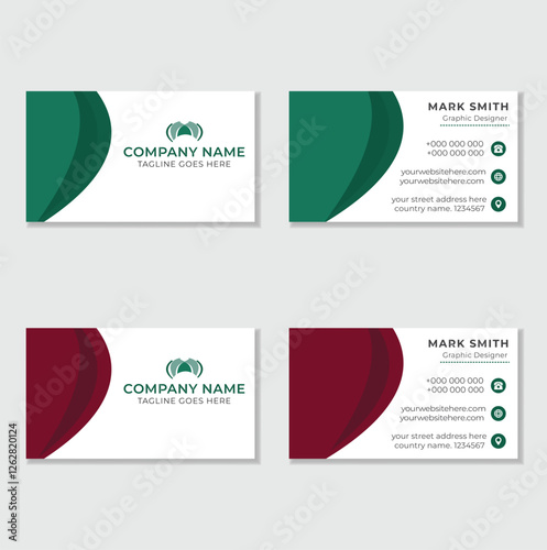 Modern simple unique business card