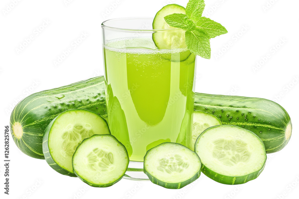 Refreshing Cucumber Juice in a Glass Isolated on Transparent Background Refreshing Cucumber Juice in a Glass Isolated on Transparent Background