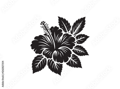 Simple Hibiscus Silhouette