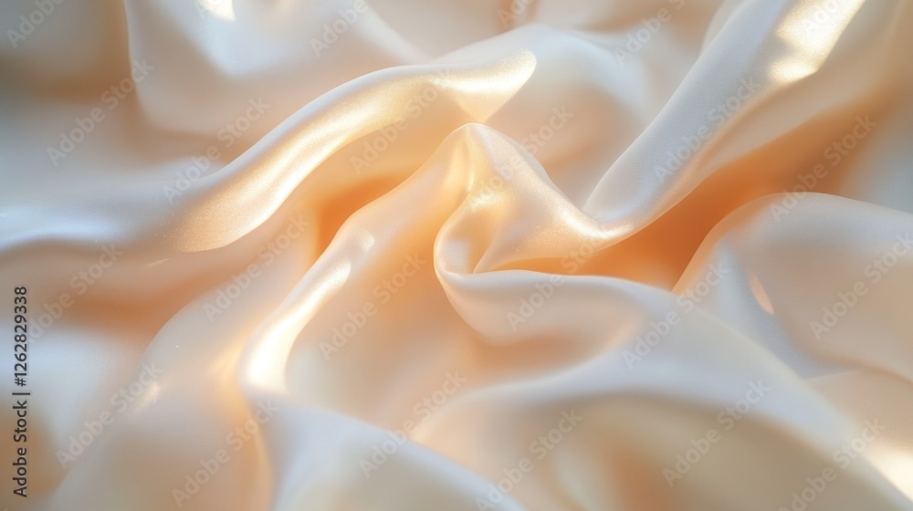 Fototapeta premium Creamy Satin Fabric Texture: A Luxurious Design
