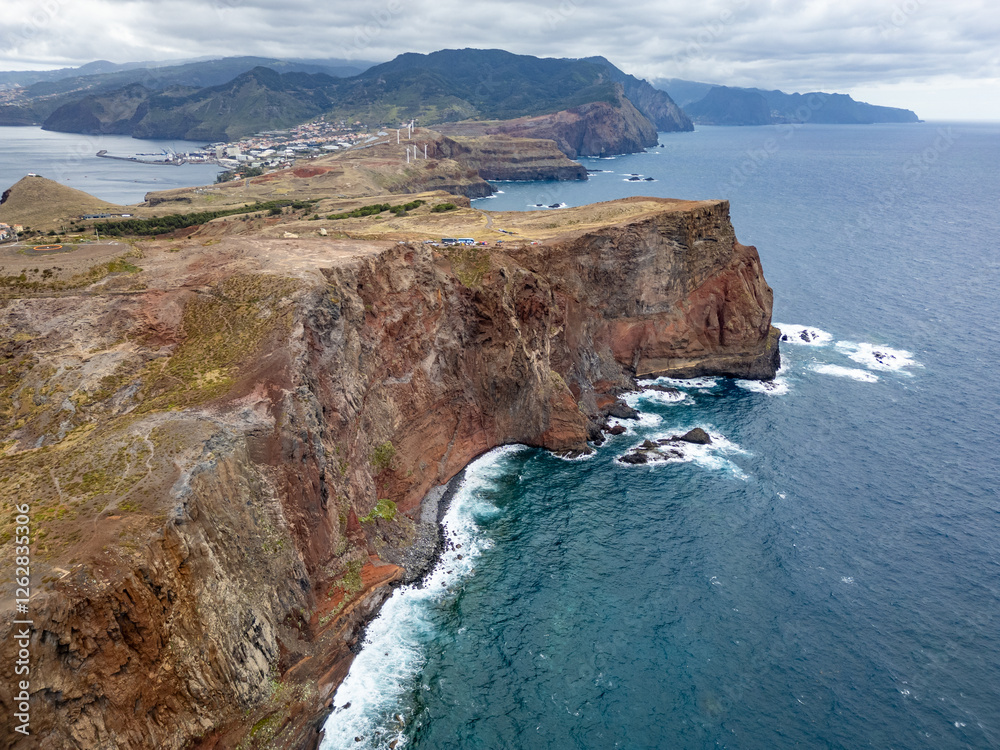 Area of Ponta de Sao Lourenco, easternmost point of Madeira Island in Portugal