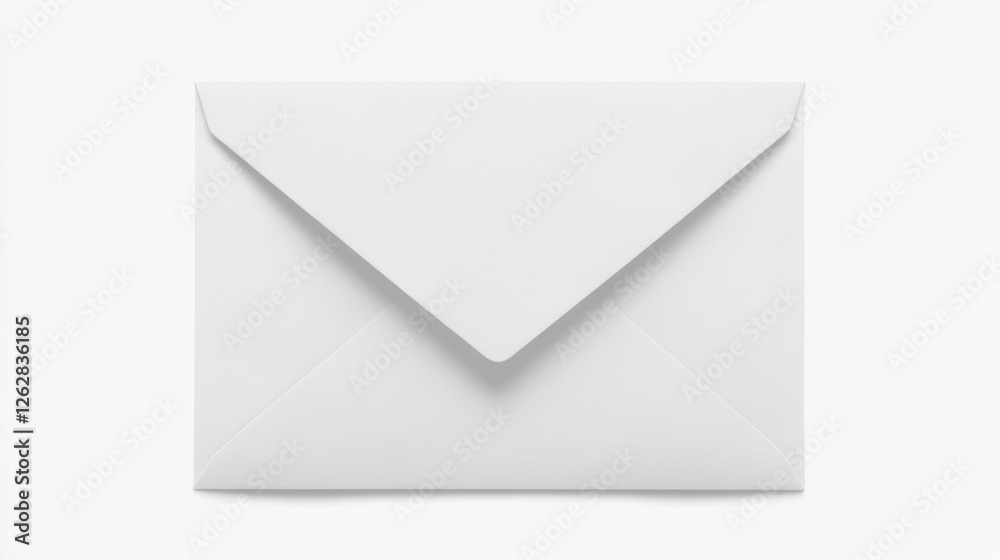 Plain white envelope with no writing, isolated white background Plain white envelope with no writing, isolated white background