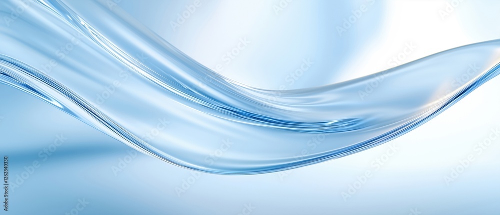 Naklejka premium Abstract blue curved glass background wallpaper texture for modern design