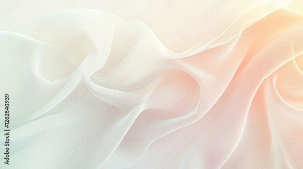 Obraz premium Soft pastel colored textile background, delicate fabric texture, subtle light and shadow, smooth surface, elegant backdrop