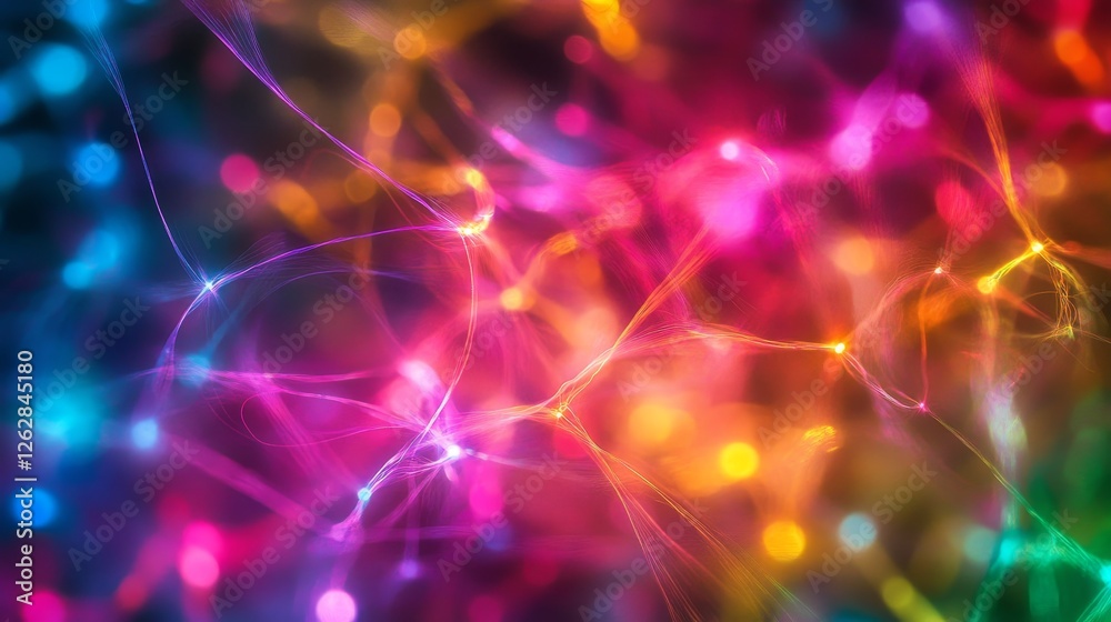 Fototapeta premium Vibrant Abstract Network of Energy