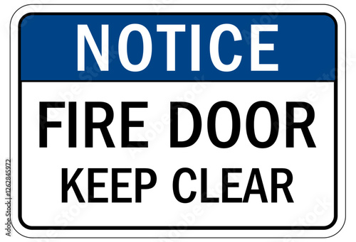 Fire door do not block sign