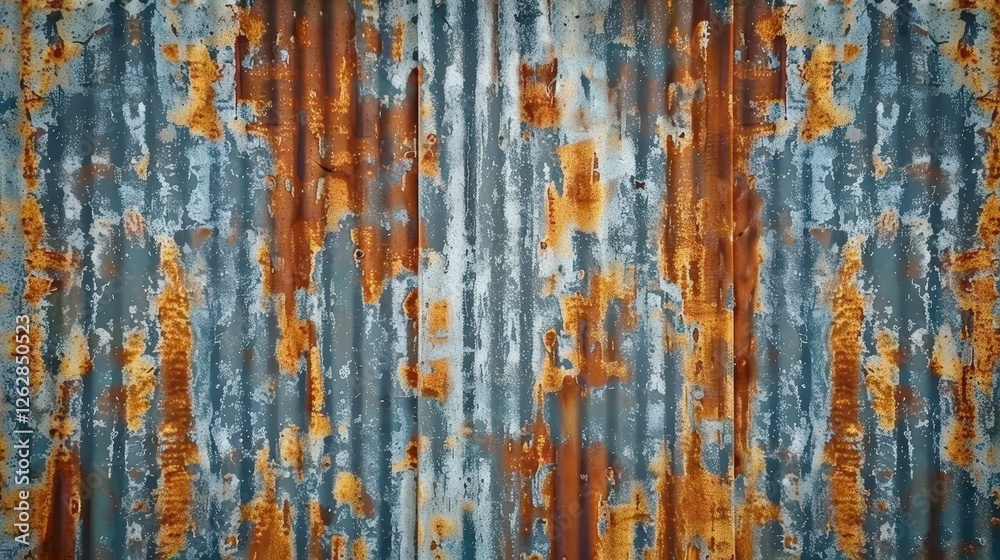 A textured background featuring rusted corrugated metal, displaying shades of blue, orange, and brown with a weathered appearance. A textured background featuring rusted corrugated metal, displaying shades of blue, orange, and brown with a weathered appearance.