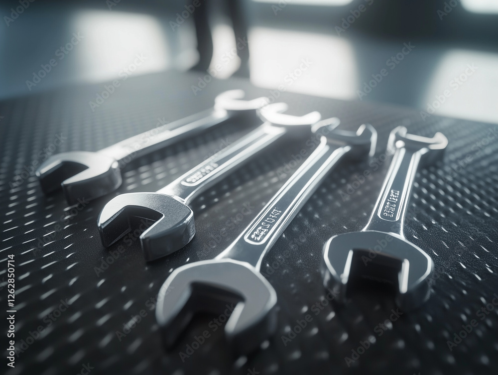 Fototapeta premium wrench on the table