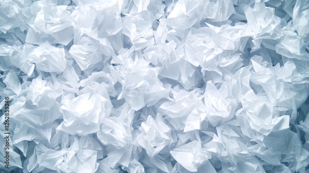 Abstract Background of Crumpled White Paper Texture Light Blue Toned Seamless Pattern Abstract Background of Crumpled White Paper Texture Light Blue Toned Seamless Pattern
