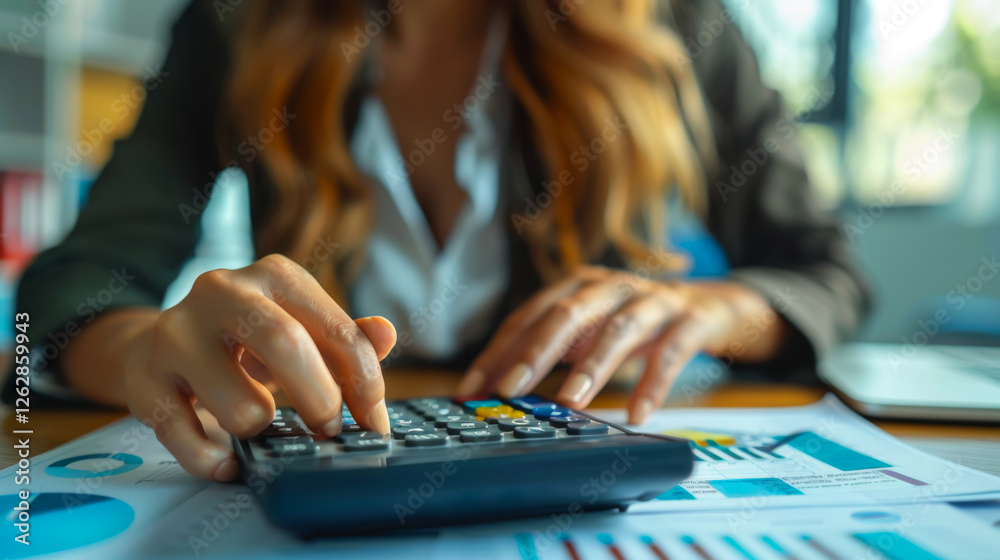 woman working with calculator, accountant concept woman working with calculator, accountant concept