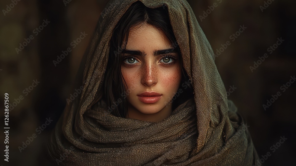 Portrait of Young Individual with Smooth Skin and Warm Expression Portrait of Young Individual with Smooth Skin and Warm Expression