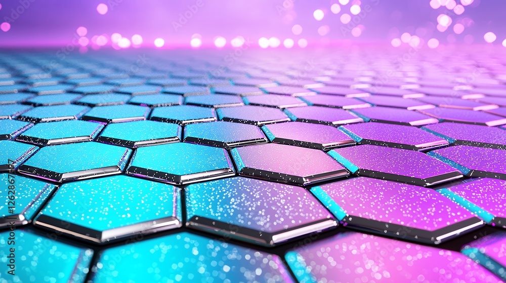 Obraz premium Colorful Hexagonal Pattern Background