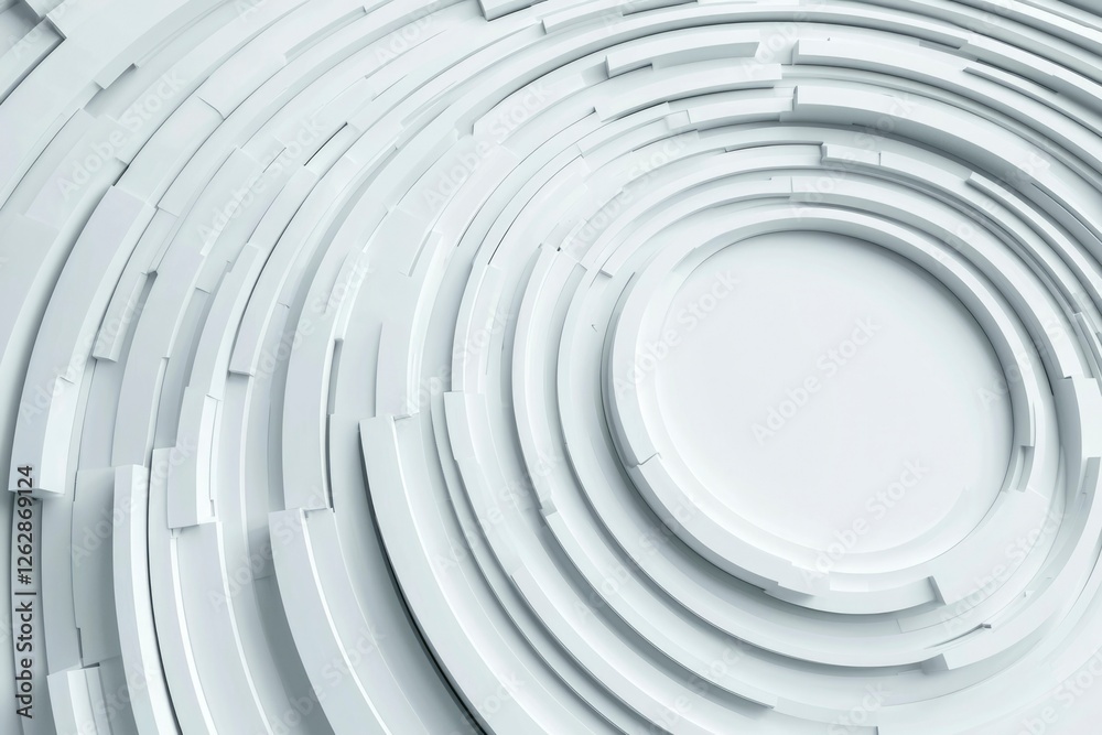 Fototapeta premium Abstract concentric circles graphic design, 3D illustration, use for technology backgrounds, posters, or website designs