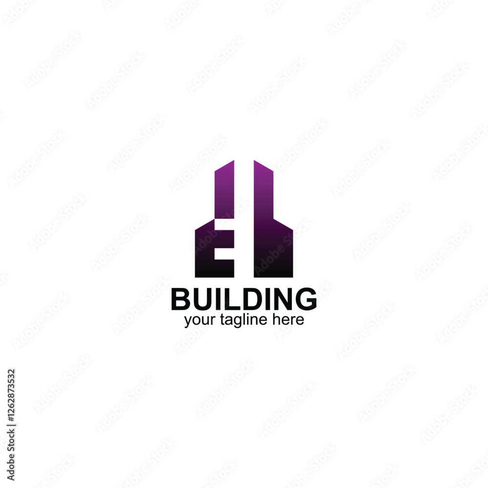 letter e logo icon for building with creative illustration letter e logo icon for building with creative illustration
