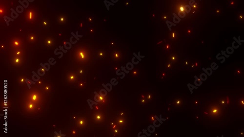 isolated hot sparks embers alpha seamless background fire loop
