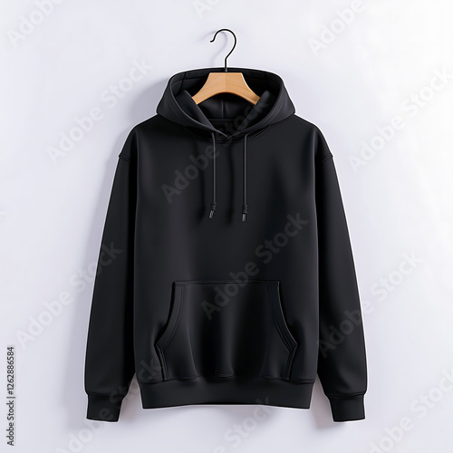 Hoddie on a hanger with white background