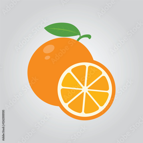 orange slices on a white background