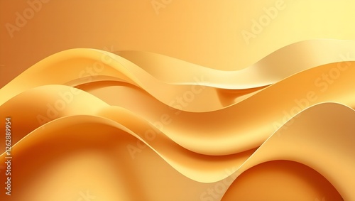 Luxury golden silk waves background with smooth flowing textures perfect for elegant digital design modern wallpaper and high-end aesthetics.