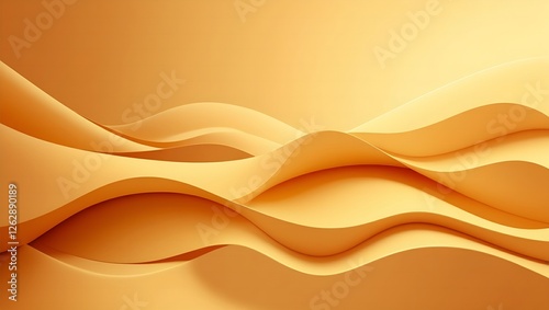 Luxury golden silk flowing waves background with rich metallic texture perfect for elegant digital wallpaper high-end branding and modern design.