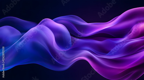 Deep blue and purple intertwine in smooth, serene motion.