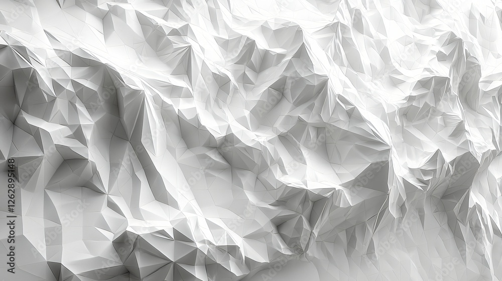 Fototapeta premium Abstract White Low Poly 3D Background