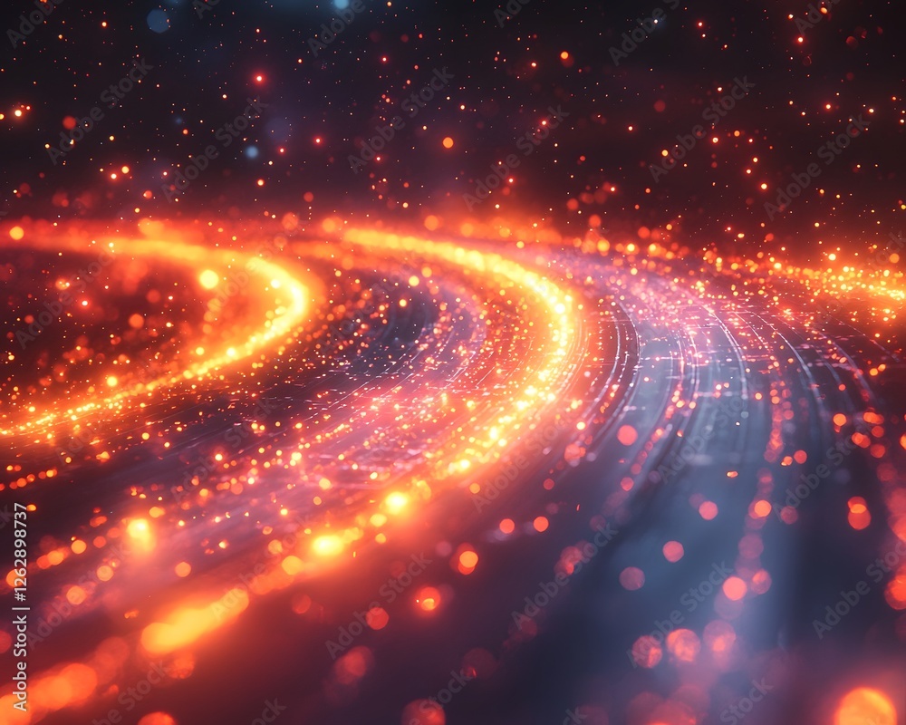 Glowing Quantum Pathways Transitioning Between Realities Symbolizing Superposition and Entanglement Glowing Quantum Pathways Transitioning Between Realities Symbolizing Superposition and Entanglement