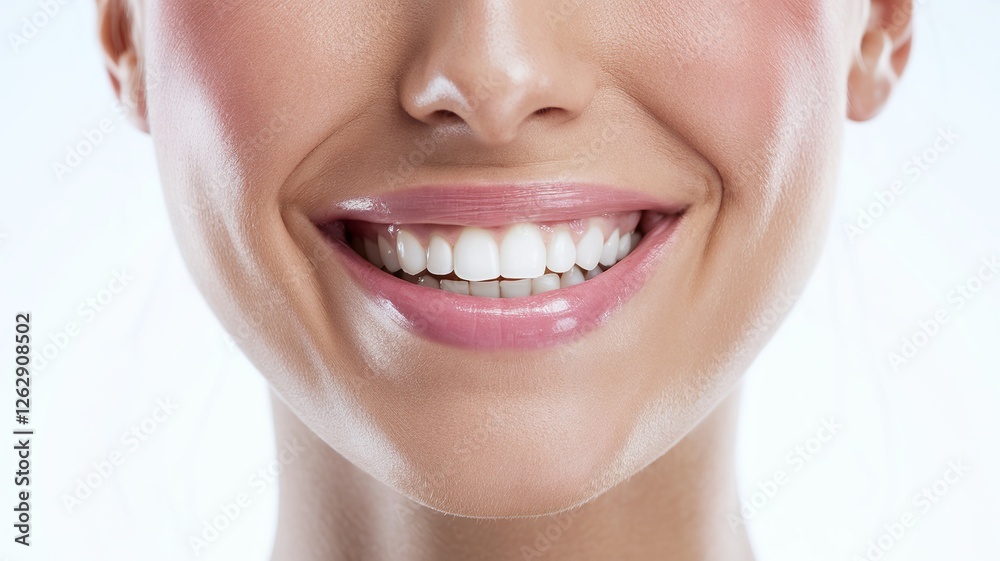 Fototapeta premium Bright smile showcasing oral health for World Oral Health Day.