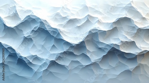 Abstract Blue White Low Poly Mountain Texture