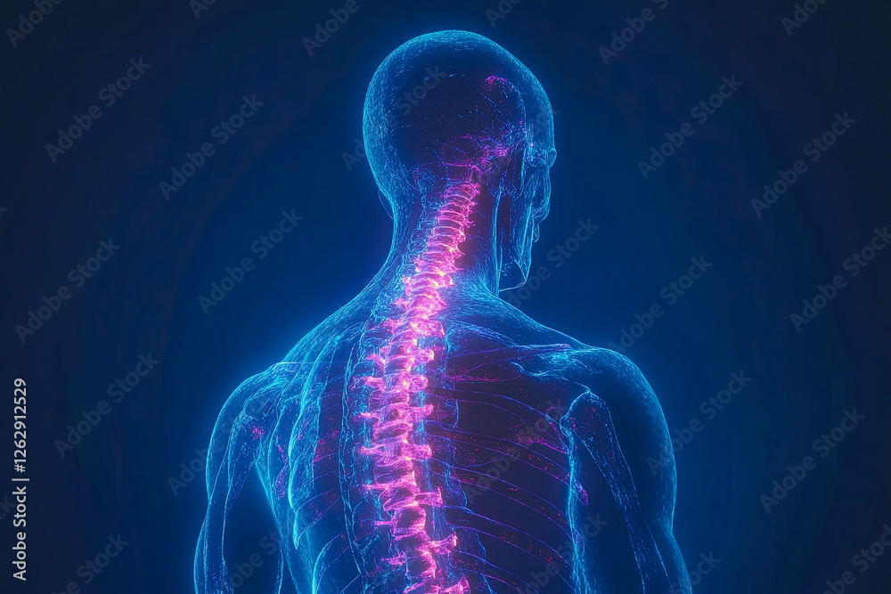 Futuristic Digital Spine X-ray Futuristic Digital Spine X-ray