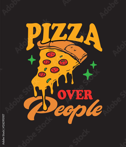 Retro Pizza Lover T-Shirt Design