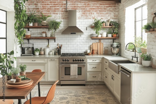 Bright and airy kitchen featuring natural elements and modern appliances with a welcoming vibe