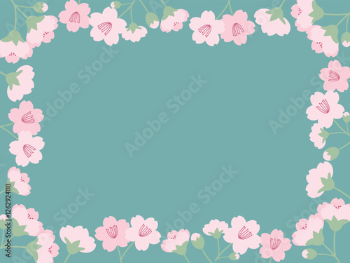 かわいい桜の花の背景　横位置