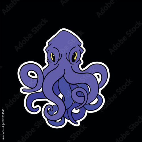 "Mystic Depths: The Enigmatic Purple Octopus"
