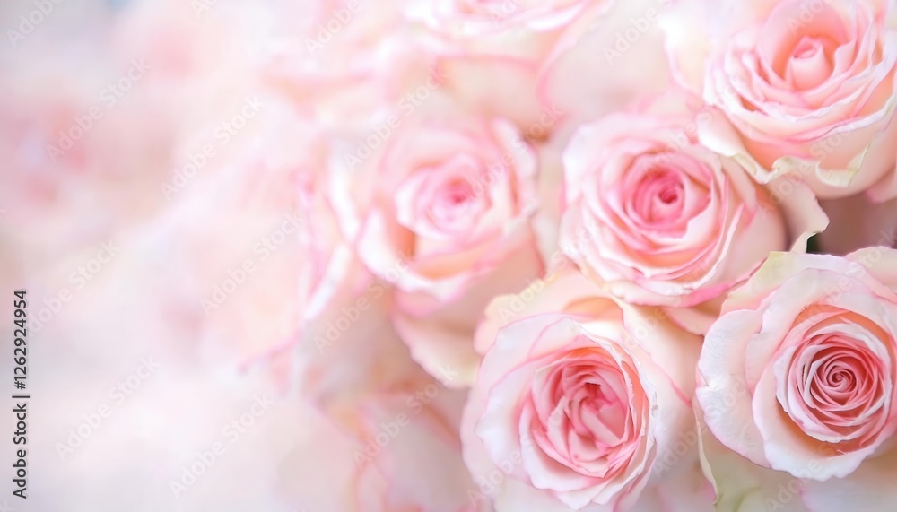 soft pink rose in full bloom with delicate petals, blurred floral background, romantic flower for wedding and valentine design soft pink rose in full bloom with delicate petals, blurred floral background, romantic flower for wedding and valentine design