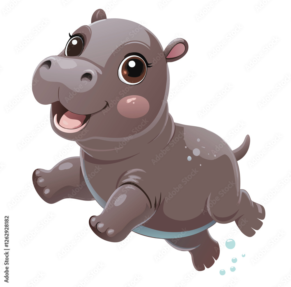 Fototapeta premium Vector Hippopotamus