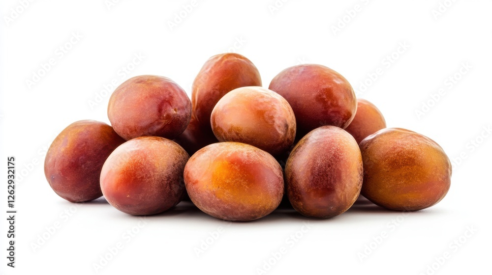 A Delicious Pile of Ripe Red Plums A Delicious Pile of Ripe Red Plums