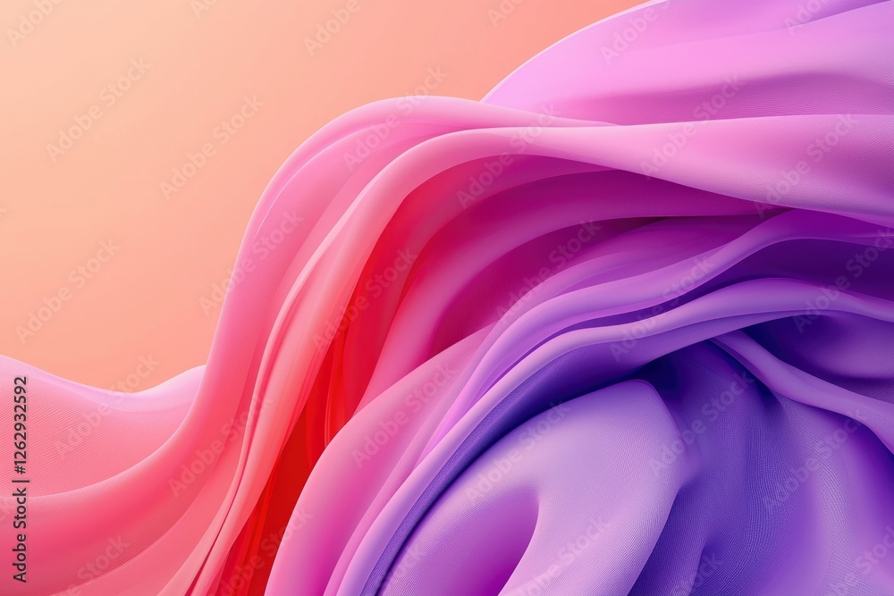 Fototapeta premium Abstract vibrant fabric folds