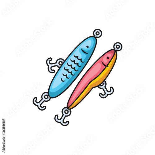 Icon design tackle. Vector design