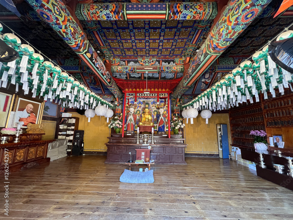 Inside the Sinheungsa in Seoraksan National Park South Korea