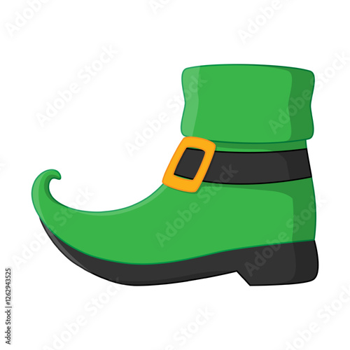 Vector illustration of Green Shoe on transparent background