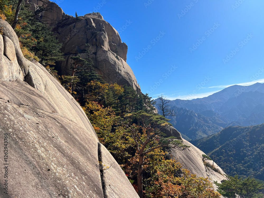 Scenery from Mountain range at Seoraksan national park