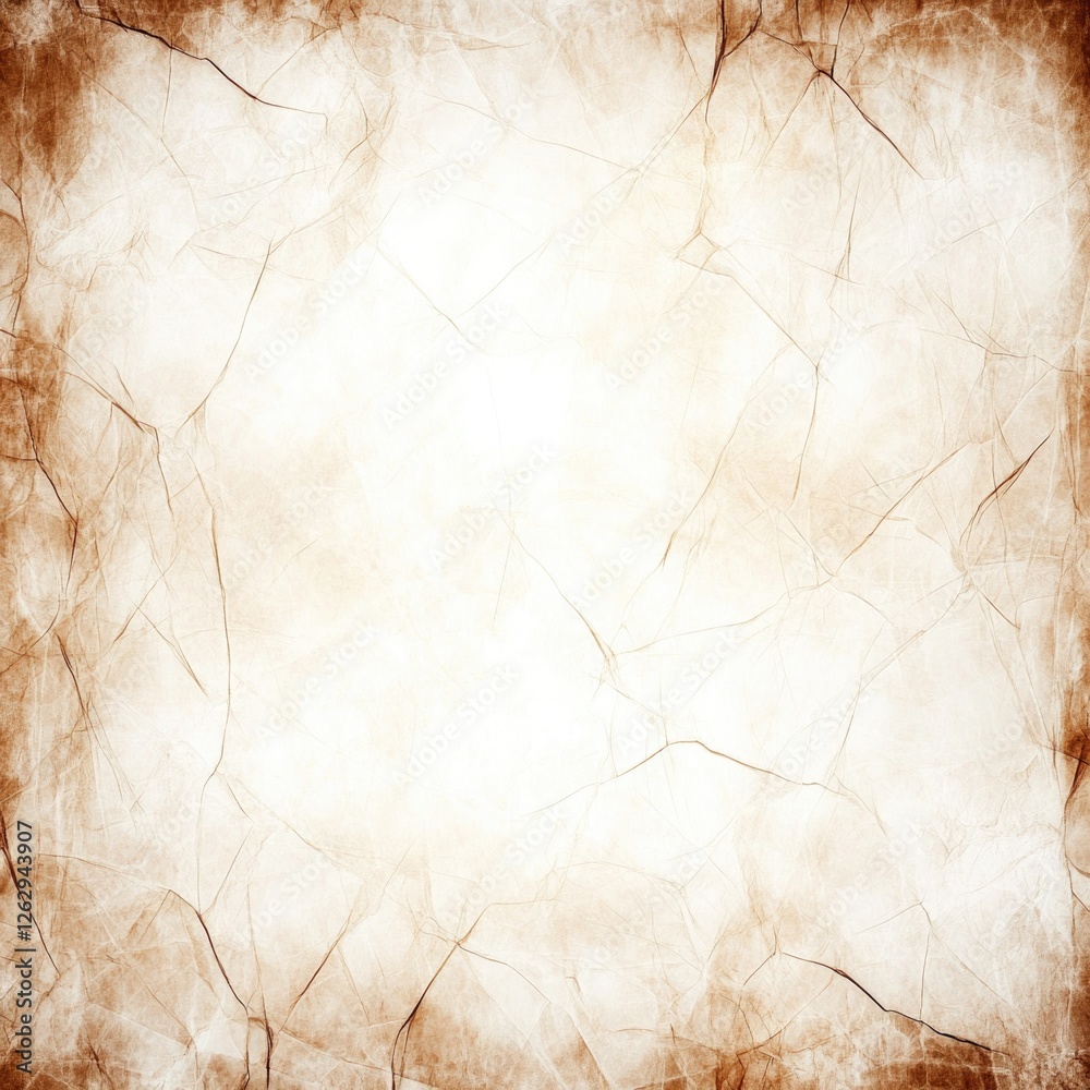 Fototapeta premium Aged distressed brown borders paper texture grungy old paper background antique vintage look paper