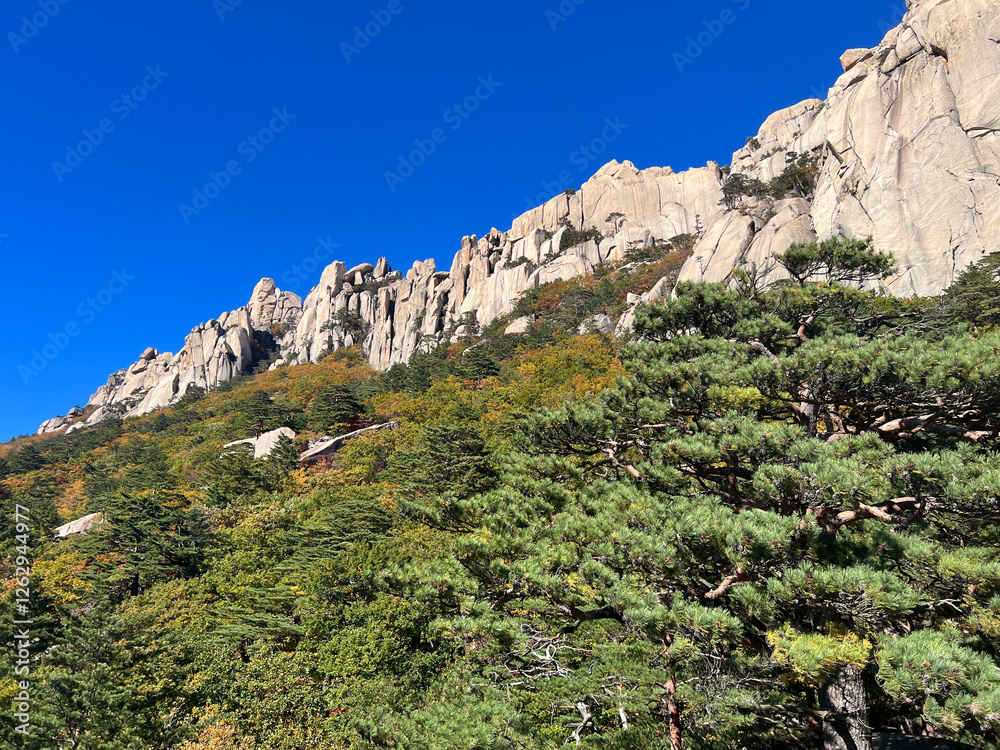 Scenery from Mountain range at Seoraksan national park