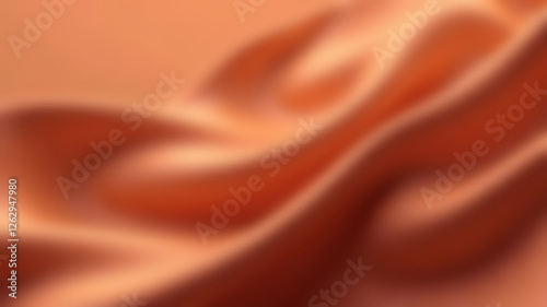 A blurred satin wavy background of peach color. Textured background photo